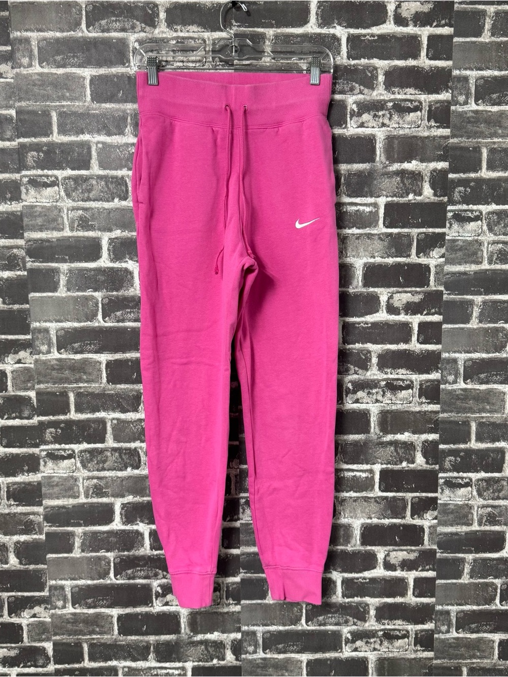 Nike Phoenix high waisted fleece sweat pants Jogger style pink